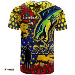 Amazing Aussie Parramatta Eels T-shirt - Custom Parramatta Eels Remembrance Day And Poppies T-shirt