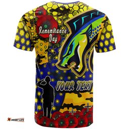 Amazing Aussie Parramatta Eels T-shirt - Custom Parramatta Eels Remembrance Day And Poppies T-shirt
