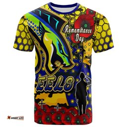 Amazing Aussie Parramatta Eels T-shirt - Custom Parramatta Eels Remembrance Day And Poppies T-shirt