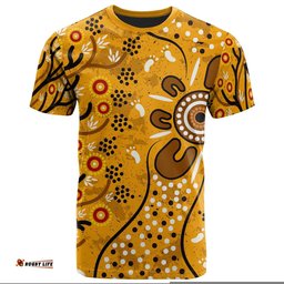 t shirt aboriginal art in spring style