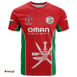personalised oman cricket t shirt dynamic version 2023