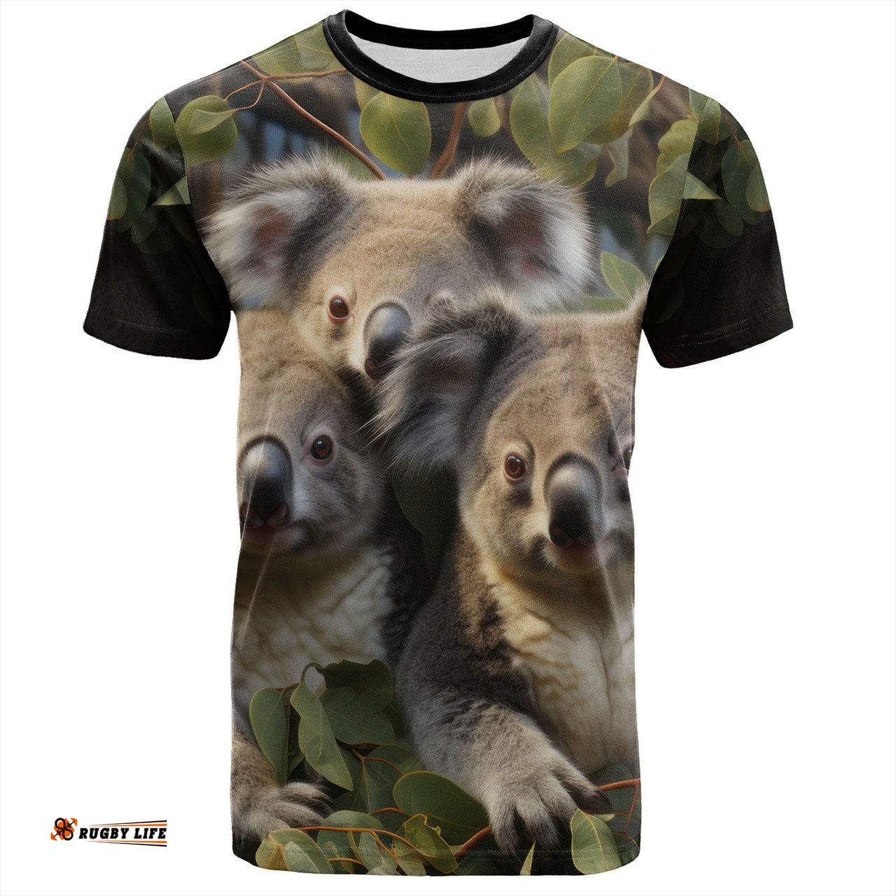 Amazing Aussie Australia Koala T-shirt - Three Koalas with Gum Trees Ver1 T-shirt