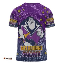 Amazing Aussie Melbourne Storm Custom T-shirt - Team With Dot And Star Patterns For Tough Fan T-shirt