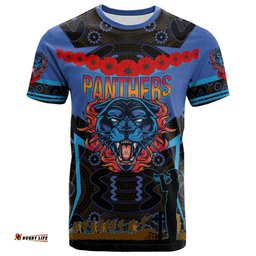 panthers rugby t shirt custom anzac angry panther style t shirt