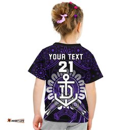 custom personalised dockers football t shirt boomerang indigenous dots