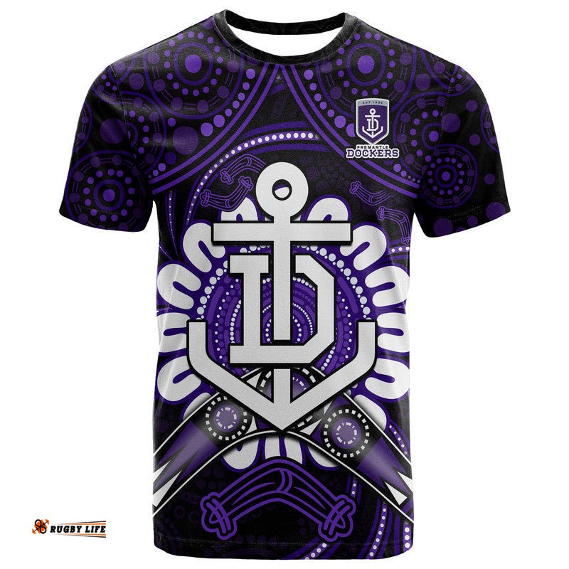 custom personalised dockers football t shirt boomerang indigenous dots