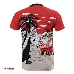 australia christmas t shirt santa claus t shirt kangaroo ver02