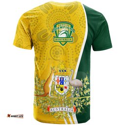t shirt australia coat of arm in rugby style