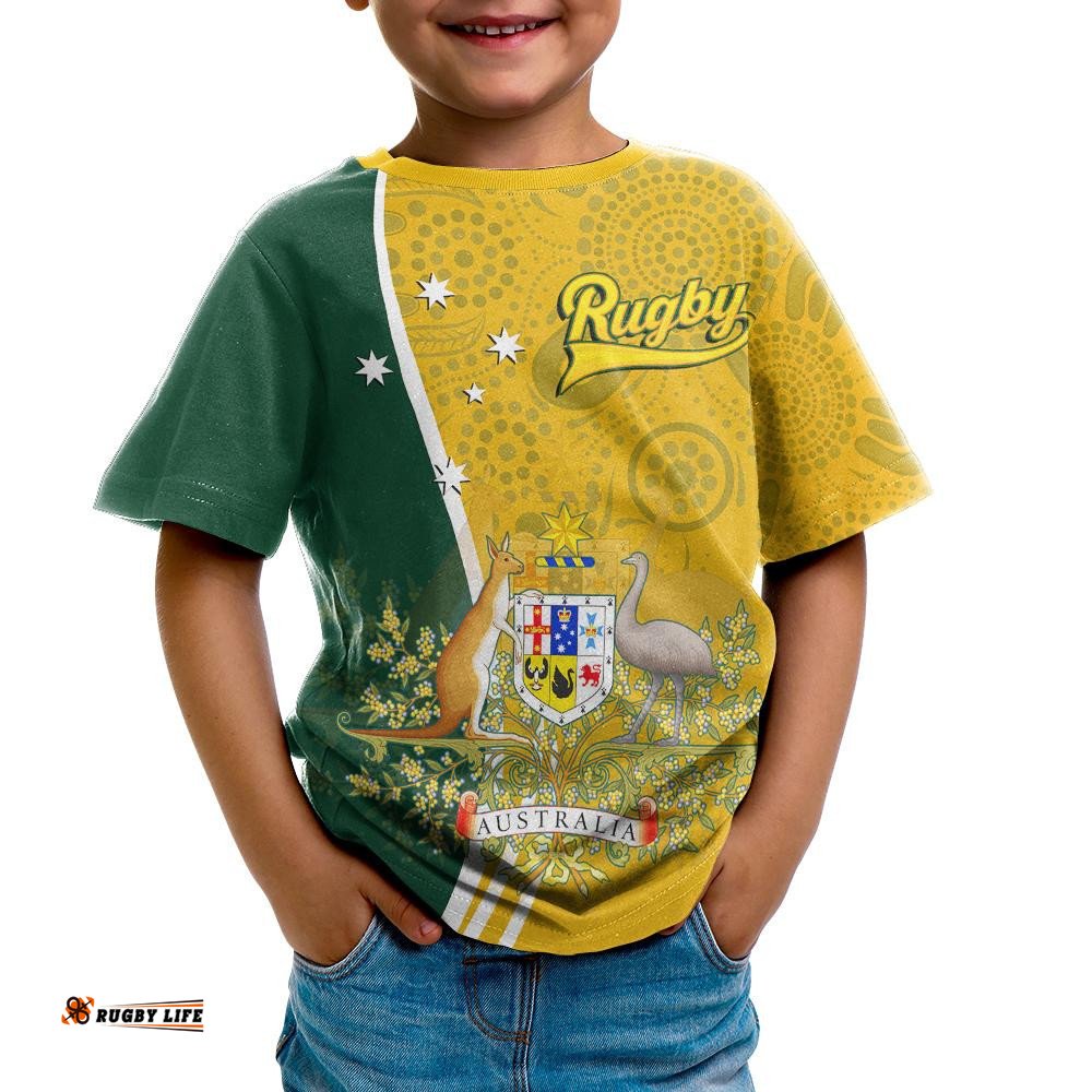 personalised t shirt australia coat of arm in rugby style