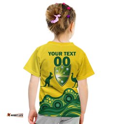 custom personalised australia cricket aboriginal pattern t shirt