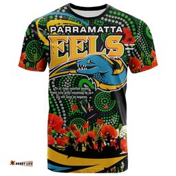 eels rugby t shirt custom anzac eels aboriginal with flower t shirt rlt13Amazing Aussie