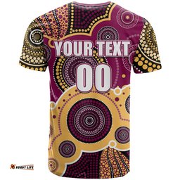 custom personalised and number lions afl t shirt aboriginal patterns