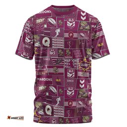 Amazing Aussie Queensland Sport T-Shirt - Team Of Us Die Hard Fan Supporters Comic Style
