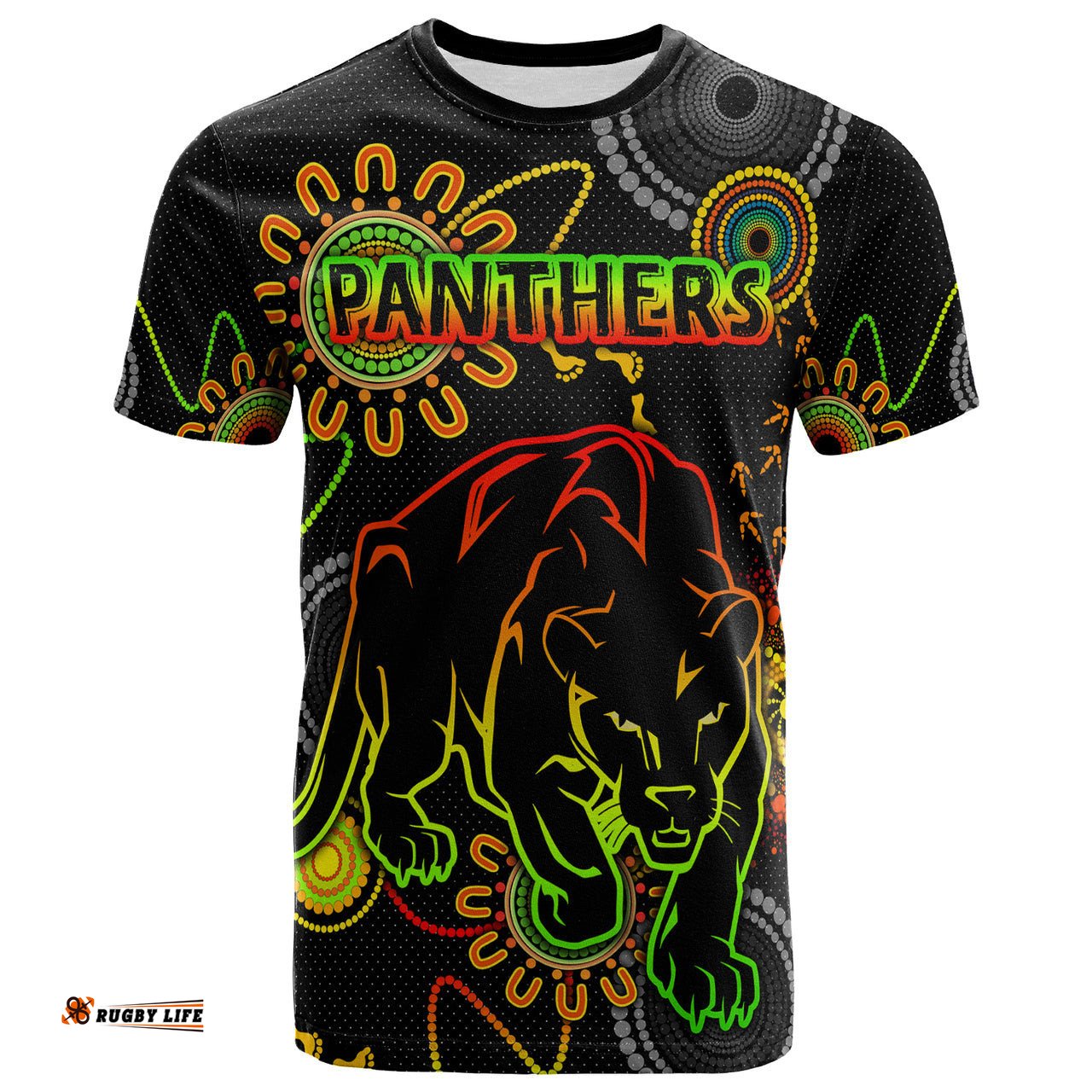 panthers rugby t shirt custom indigenous black panthers t shirt