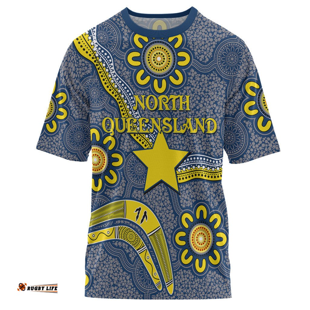 australia north queensland t shirt custom aboriginal inspired north queensland boomerang t shirt