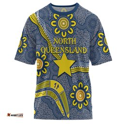 australia north queensland t shirt custom aboriginal inspired north queensland boomerang t shirt