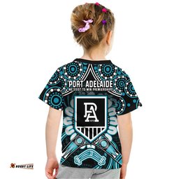 port adelaide power t shirt boomerang indigenous dots