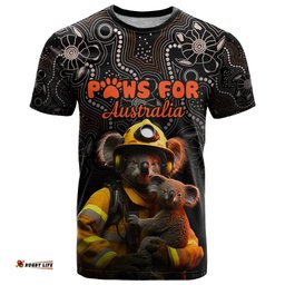paws for australia t shirt bushfire awareness indigenous aboriginal