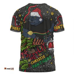 Amazing Aussie Penrith Panthers Christmas Custom T-shirt - Let's Get Lit Chrisse Pressie T-shirt