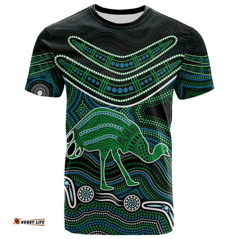 custom personalised emu aboriginal boomerang t shirt no.3