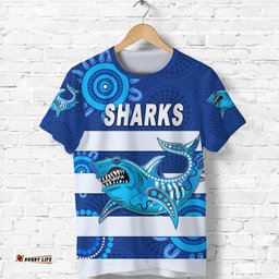 custom personalised east fremantle football club t shirt sharks indigenous version custom text and number