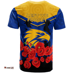 eagles anzac day indigenous art t shirt