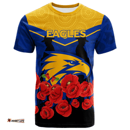 eagles anzac day indigenous art t shirt