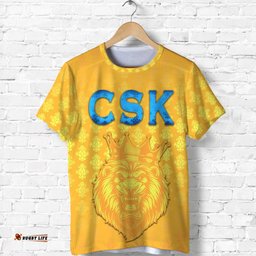 custom personalised chennai super kings t shirt cricket traditional pride yellow custom text and number