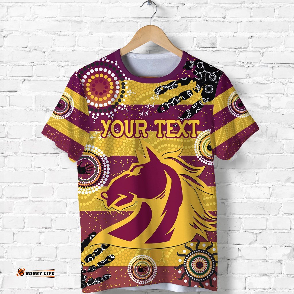 custom personalised brisbane broncos t shirt indigenous country style no.1