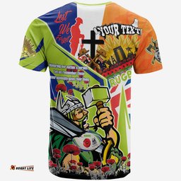 Amazing Aussie Canberra Raiders T-shirt - Custom Remembrance Canberra Raiders Anzac Quote With Poppy And Rosemary T-shirt