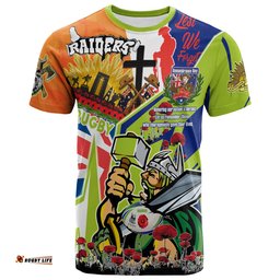 Amazing Aussie Canberra Raiders T-shirt - Custom Remembrance Canberra Raiders Anzac Quote With Poppy And Rosemary T-shirt