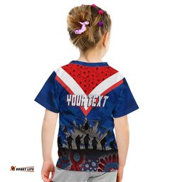 roosters rugby personalised t shirt anzac day camouflage vibes