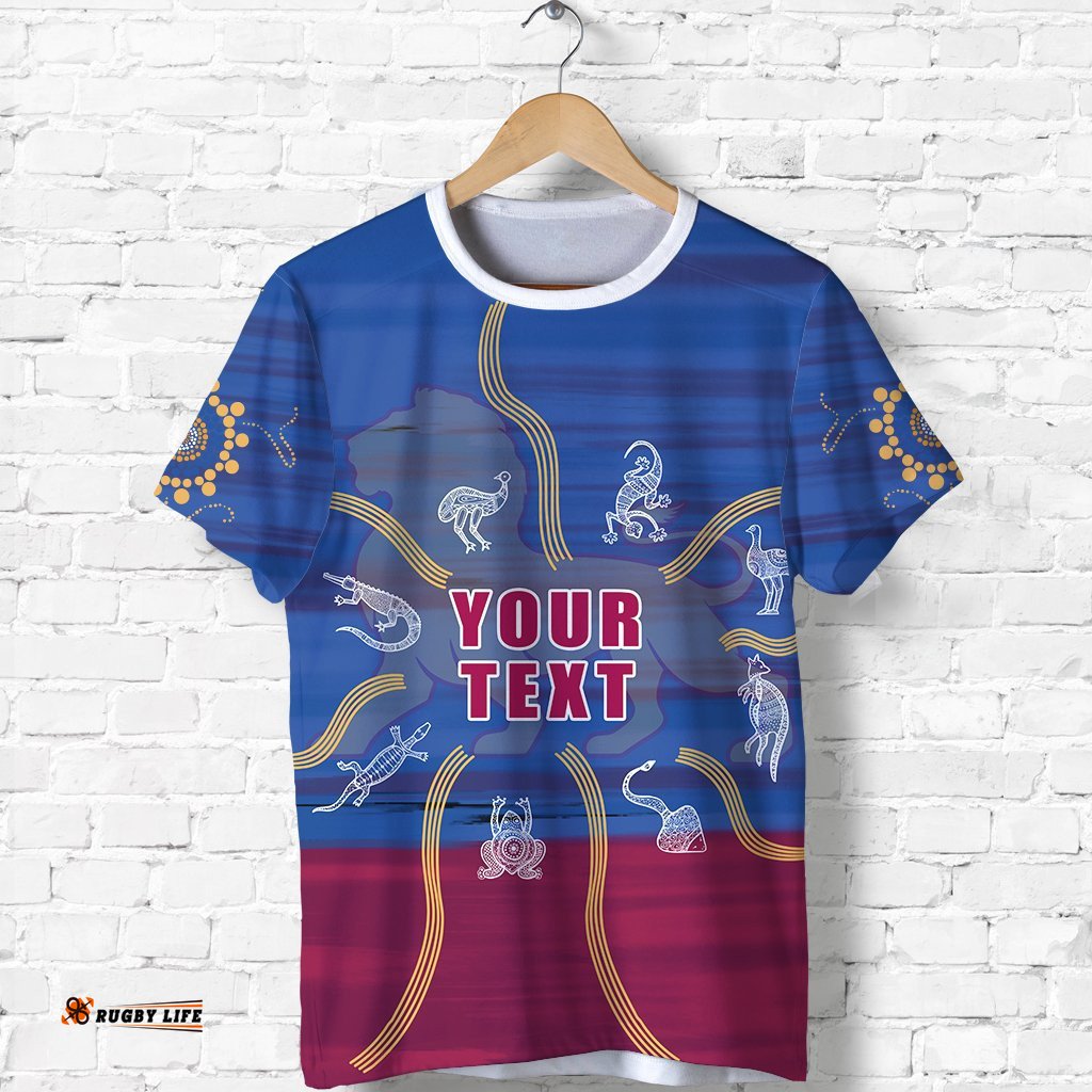 custom personalised brisbane t shirt proud lions simple