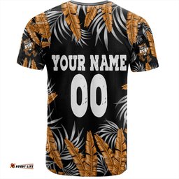 Amazing Aussie Wests Tigers Custom T-Shirt - Tropical Patterns Wests Tigers T-Shirt