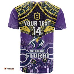 personalised storm rugby t shirt go melbourne aboriginal mix polynesian pattern