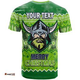 custom personalised canberra the green machine raiders aboriginal christmas vibe t shirt