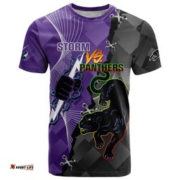 personalised storm and panthers rugby 2024 t shirt go champions grand final dynamic style