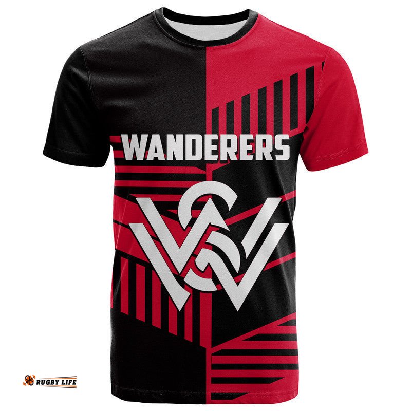 custom personalised and number wanderers football t shirt sporty style