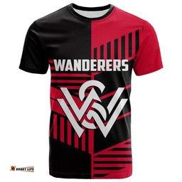 custom personalised and number wanderers football t shirt sporty style
