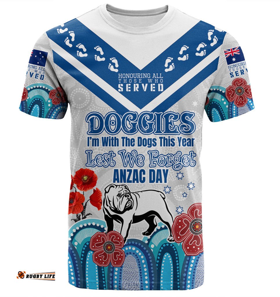 australia city of canterbury bankstown anzac custom t shirt anzac day im with the doggies t shirt
