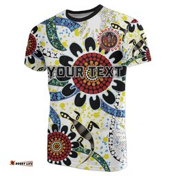 custom personalised australia indigenous rugby t shirt all stars sporty style white