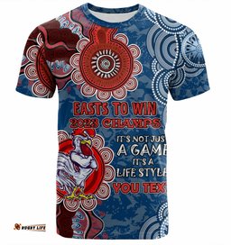 Amazing Aussie Sydney Roosters Custom T-Shirt - Easts to Win T-Shirt