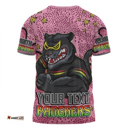 Amazing Aussie Penrith Panthers Custom T-shirt - Team With Dot And Star Patterns For Tough Fan T-shirt