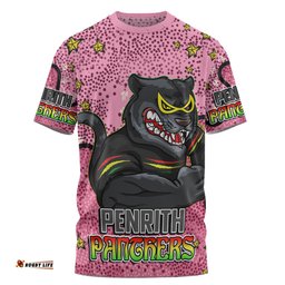 Amazing Aussie Penrith Panthers Custom T-shirt - Team With Dot And Star Patterns For Tough Fan T-shirt