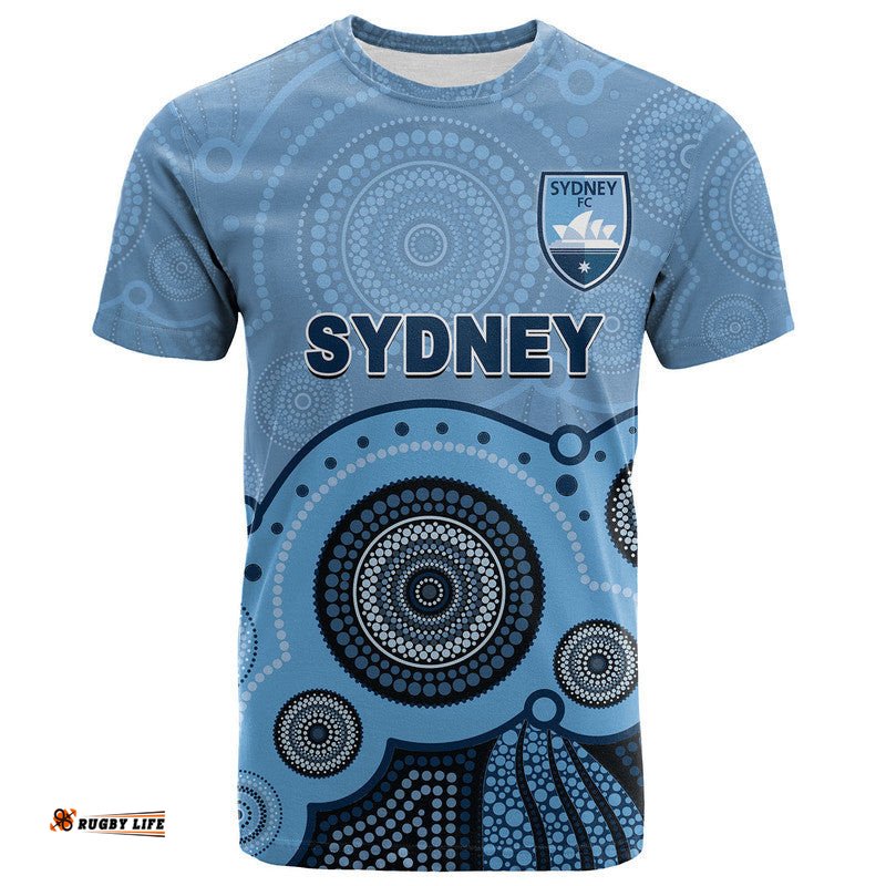 custom personalised and number sydney football t shirt aboriginal