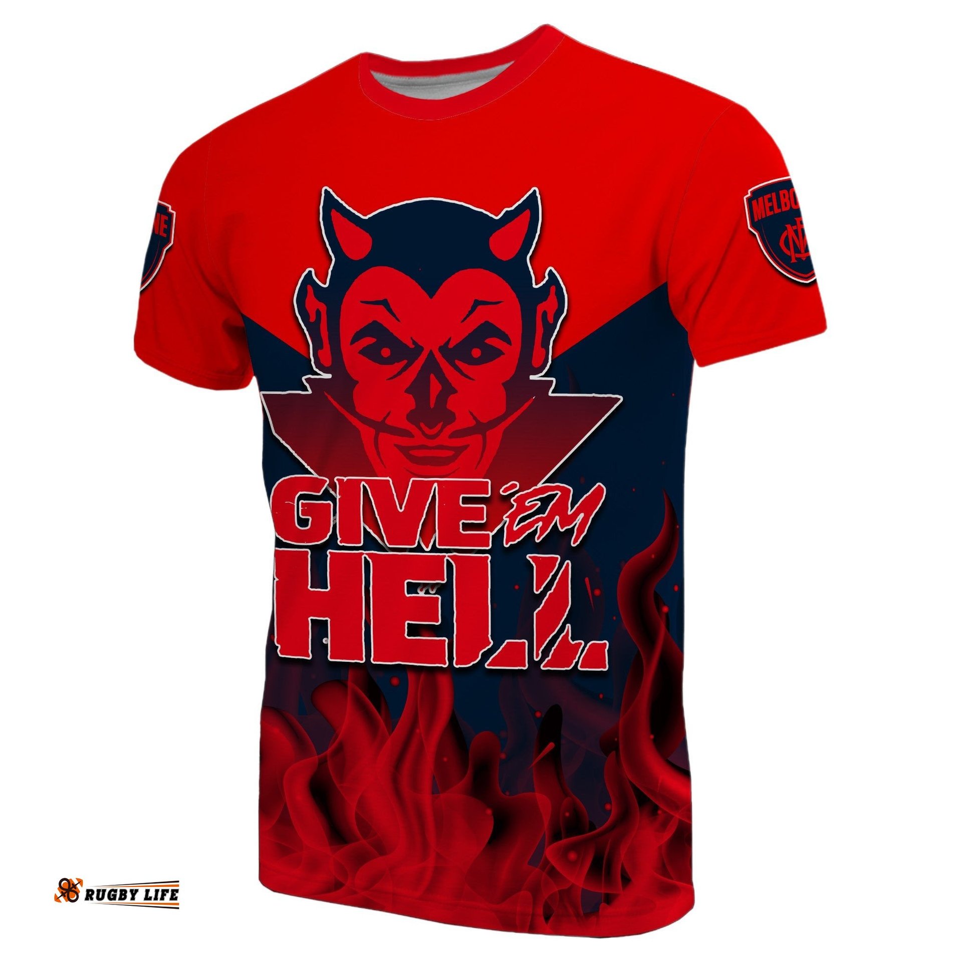 custom personalised demons t shirt give 'em hell