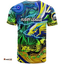 eels rugby t shirt custom paramata electric eels with aboriginal dot painting player and number t shirt