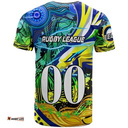 eels rugby t shirt custom paramata electric eels with aboriginal dot painting player and number t shirt