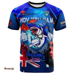 sharks rugby t shirt custom sharks remembrance day lest we forget poppies t shirt