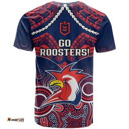 roosters rugby t shirt tricolours 1908 aboriginal mix polynesian pattern